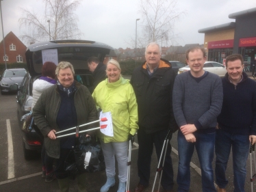 Heather Wheeler MP with Cllr Julie Patten, Cllr David Muller, Cllr Stuart Swann and Charlie Simpson